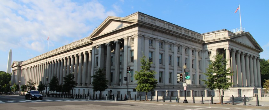 The United States Treasury Building in Washington, D.C.
