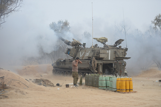 IDF artillery in action